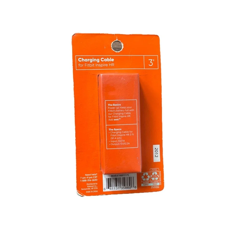 Add Onn. 3 foot USB Charger Cable‎ for Fitbit Inspire HR New Sealed
